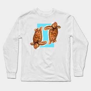 Turtles Drawing Long Sleeve T-Shirt